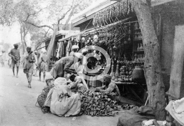 Shisha shop, Howshera, 1917. Artist: Unknown