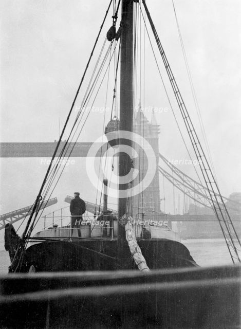 Ship with fish for Billingsgate Market, London, (c1930s?). Creator: Unknown.