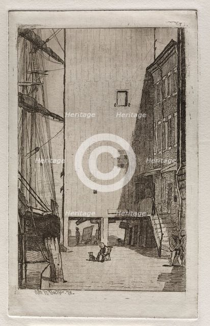 Ship and Elevator, 1878. Creator: Otto H. Bacher (American, 1856-1909).