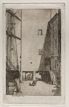 Ship and Elevator, 1878. Creator: Otto H. Bacher (American, 1856-1909)