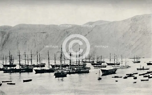 'Ship Awaiting Cargoes of Nitrate at Iquique', 1911. Artist: Unknown.