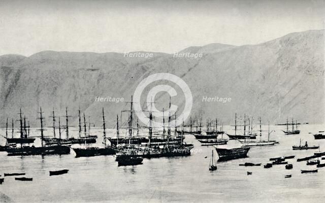 'Ship Awaiting Cargoes of Nitrate at Iquique', 1911. Artist: Unknown.