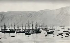 Ship Awaiting Cargoes of Nitrate at Iquique 1911