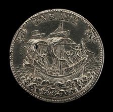 Ship at Sea [reverse]. Creator: Giovanni Vincenzo Melone