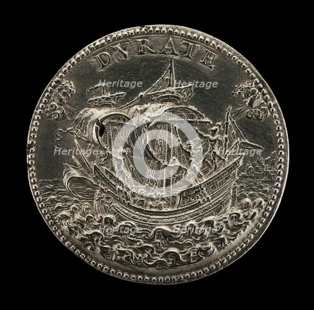 Ship at Sea [reverse]. Creator: Giovanni Vincenzo Melone.