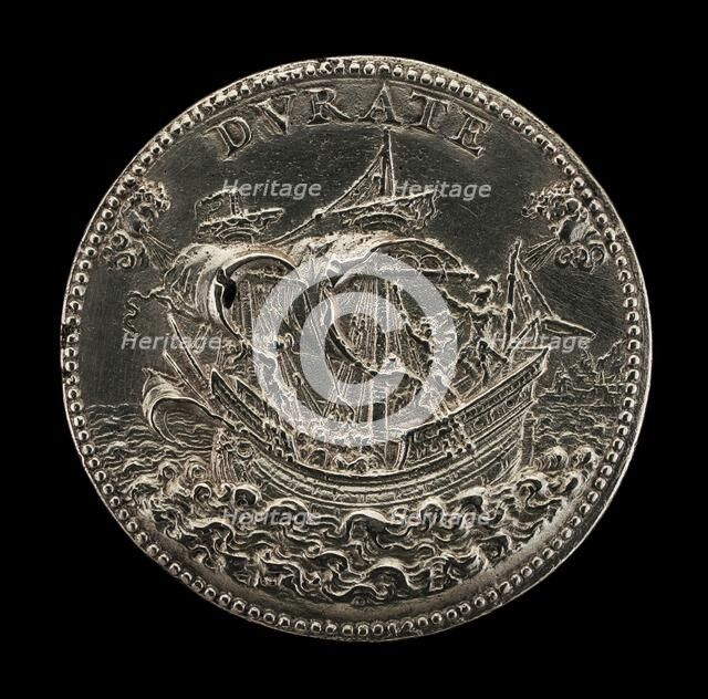 Ship at Sea [reverse]. Creator: Giovanni Vincenzo Melone.