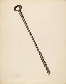 Ship Builder's Auger, 1938. Creator: Erwin Stenzel