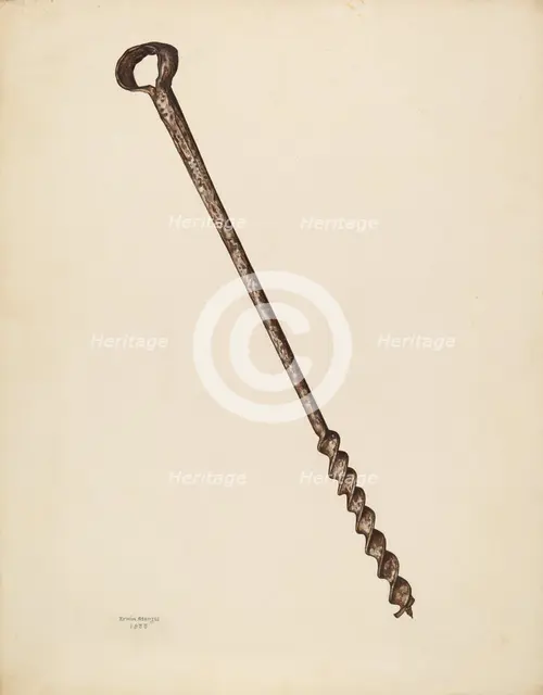 Ship Builder's Auger, 1938. Creator: Erwin Stenzel.