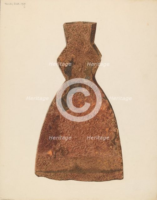 Ship Builder's Axe Head, 1939. Creator: Harvey Beck.