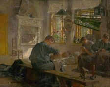 Ship Builders, around 1910. Creator: Gustav Mally