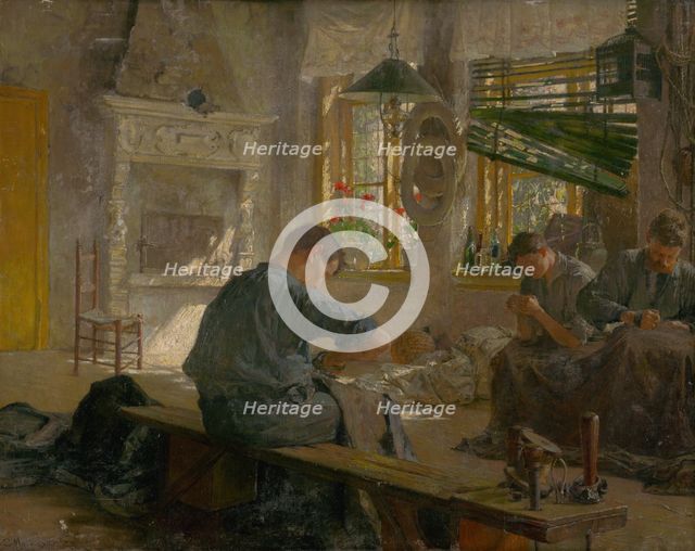 Ship Builders, around 1910. Creator: Gustav Mally.