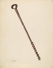 Ship Builder's Auger, 1938. Creator: Erwin Stenzel