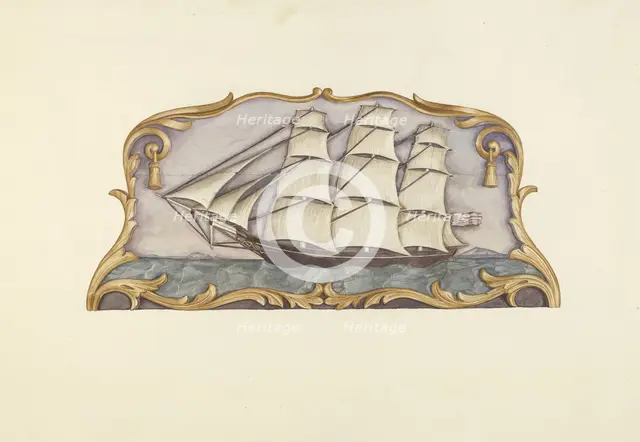 Ship Carver's Sign, c. 1938. Creator: Dorothy Hay Jensen.