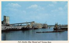 Ship Channel and turning basin, Port Houston, Texas, USA, 1959