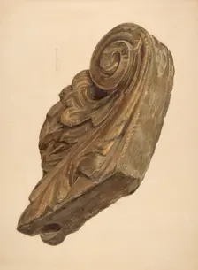Ship Figurehead, c. 1939. Creator: Samuel Philpot
