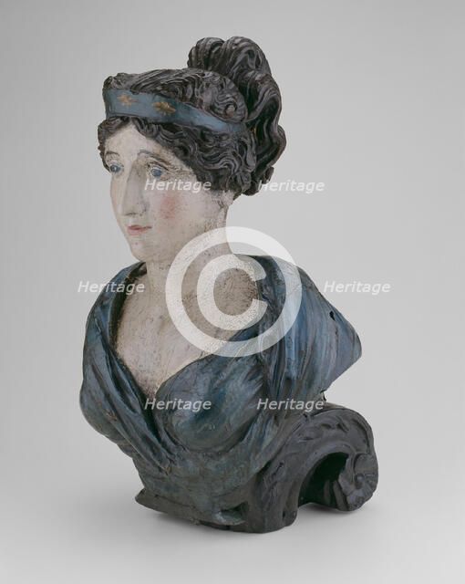 Ship Figurehead: Female Bust, 1800/15. Creator: Unknown.
