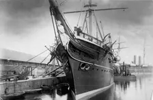 Ship in the port of Southampton, 1878. Creator: Henry Taunt