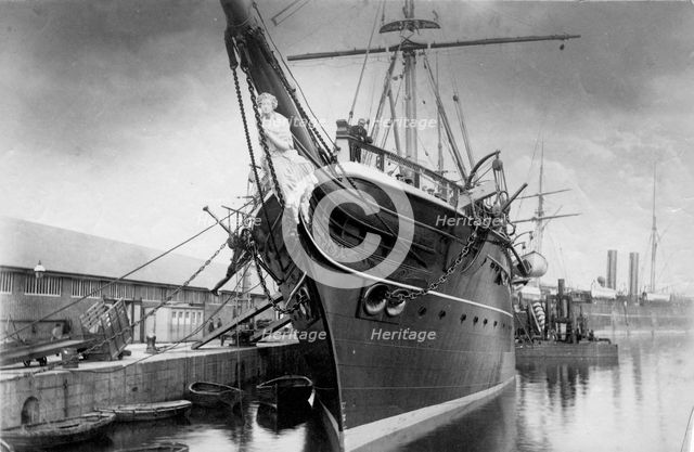Ship in the port of Southampton, 1878. Creator: Henry Taunt.