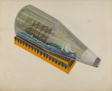 Ship in a Bottle, c. 1936. Creator: Charles R. Shane