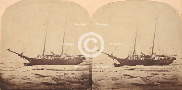 Ship in Ice, Greenland Expedition, ca. 1859. Creator: Isaac Israel Hayes.