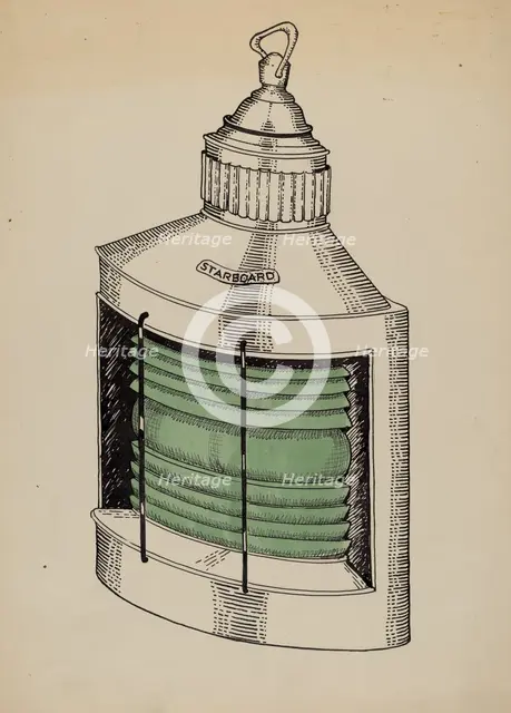 Ship Lantern, c. 1936. Creator: Florence Huston.