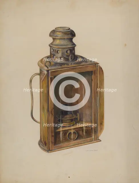 Ship Lantern, c. 1939. Creator: Samuel Philpot.
