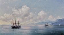 Ship off the Crimean Coast , 1881. Creator: Aivazovsky, Ivan Konstantinovich (1817-1900)