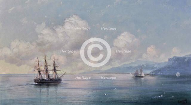 Ship off the Crimean Coast , 1881. Creator: Aivazovsky, Ivan Konstantinovich (1817-1900).