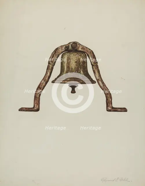 Ship's Bell, 1939. Creator: Raymond E. Noble.