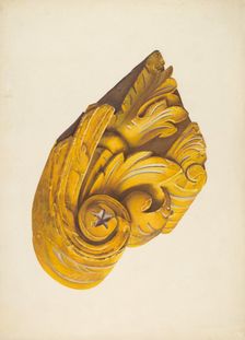 Ship's Billethead from Richard S. Leaming, c. 1939. Creator: Frances Cohen