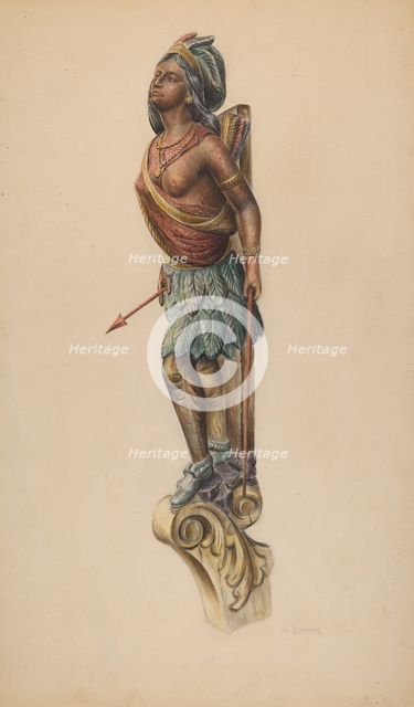 Ship's Figurehead, c. 1938. Creator: Charles Bowman.