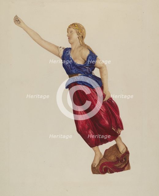 Ship's Figurehead, c. 1939. Creator: Lucille Lacoursiere.