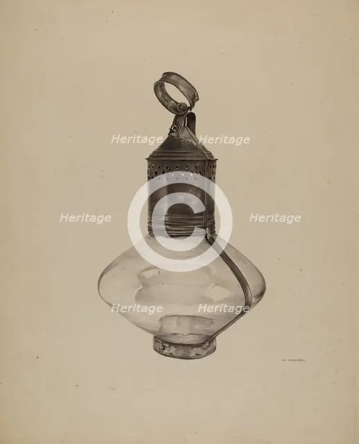 Ship's Lantern, c. 1939. Creator: G. A. Spangenberg.