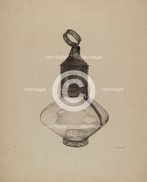 Ship's Lantern, c. 1939. Creator: G. A. Spangenberg.