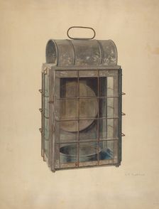 Ship's Lantern, c. 1942. Creator: Arthur Ringold