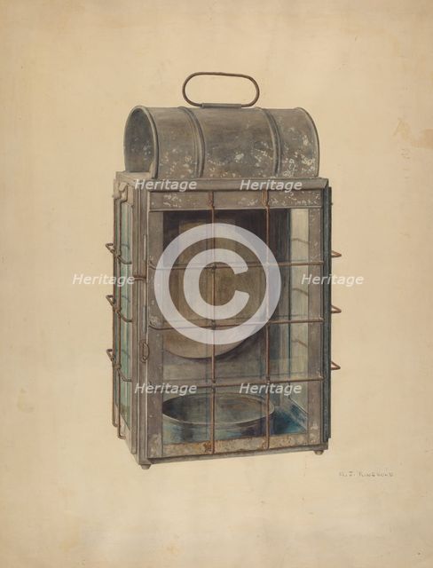 Ship's Lantern, c. 1942. Creator: Arthur Ringold.