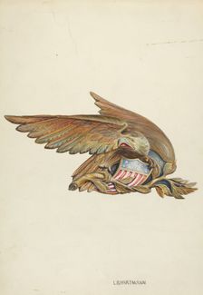 Ship's Stern Ornament, c. 1940. Creator: L. B. Hartman