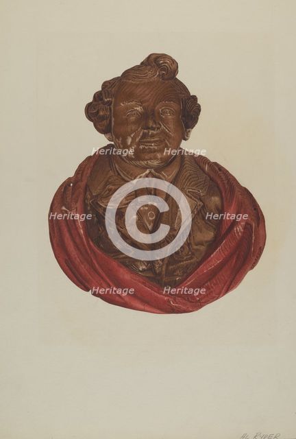 Ship's Sternpiece, c. 1939. Creator: Albert Ryder.