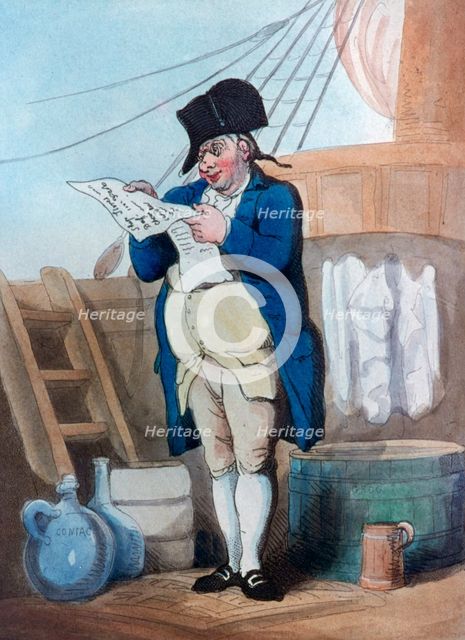 'Ship's Stores Clerk', 1799. Artist: Thomas Rowlandson