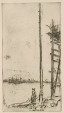Shipbuilder's Yard, Liverpool, 1875. Creator: James Abbott McNeill Whistler