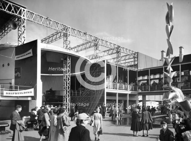 Shipbuilding display, Festival of Britain, South Bank, Lambeth, London, 1951. Artist: Unknown.