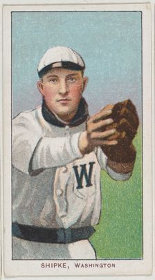 Shipke, Washington, American League, from the White Border series (T206) for the Americ..., 1909-11. Creator: American Tobacco Company