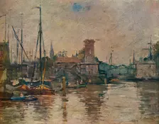 Shipping 19th century. Artist: Eugene Louis Boudin