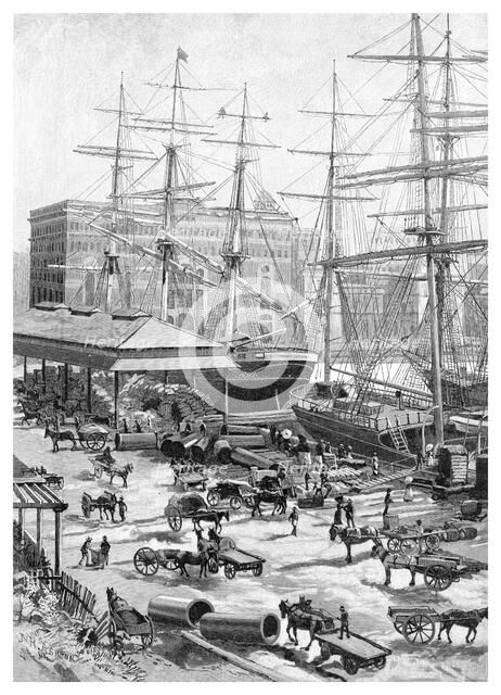 Shipping, Circular Quay, Sydney, New South Wales, Australia, 1886.Artist: JR Ashton
