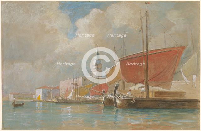 Shipping Along the Molo in Venice. Creator: William Stanley Haseltine.