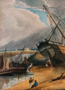 Shipping at Deal, (c1800), 1925. Artist: Francois Louis Thomas Francia