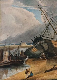 Shipping at Deal, (c1800), 1925. Artist: Francois Louis Thomas Francia