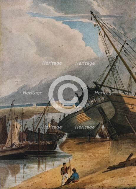 Shipping at Deal, (c1800), 1925. Artist: Francois Louis Thomas Francia