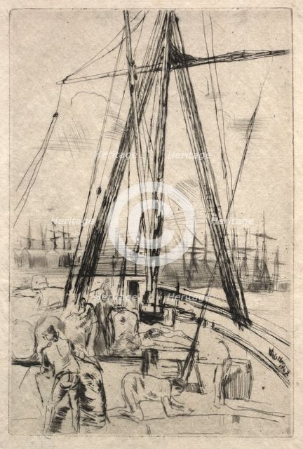 Shipping at Liverpool, 1867. Creator: James McNeill Whistler (American, 1834-1903).