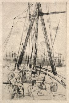 Shipping at Liverpool, 1867. Creator: James McNeill Whistler (American, 1834-1903)